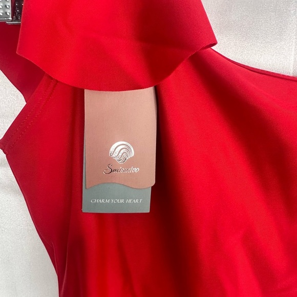 NWT Smismivo Red Swimsuit one piece size L - Picture 2 of 12